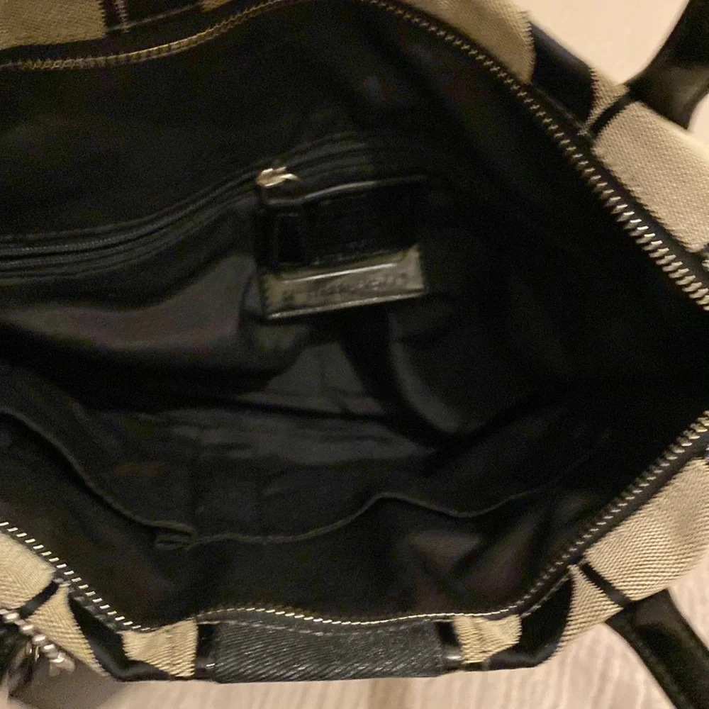 Coach Black and Cream Signature Tote. No. H1380-F25771